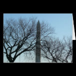 Washington Monument in Winter Card