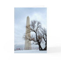 Washington Monument in Winter cards by JaguarPhotos Washington Monument in Winter cards