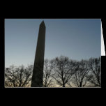 Washington Monument in Winter Card