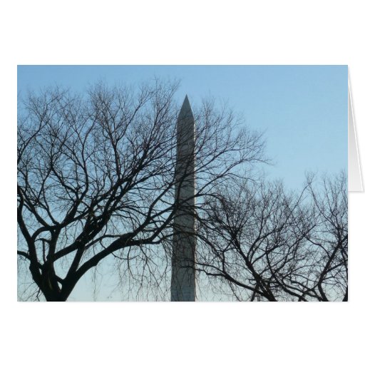 Washington Monument in Winter Card