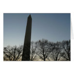 Washington Monument in Winter Card