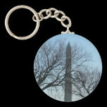 Washington Monument in Winter Keychain