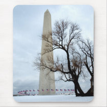 Washington Monument in Winter Mouse Mat