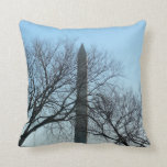 Washington Monument in Winter Pillow
