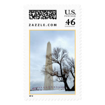 Washington Monument in Winter Postage