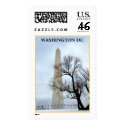 Washington Monument in Winter postage by JaguarPhotos Washington Monument in Winter postage