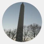 Washington Monument in Winter Sticker