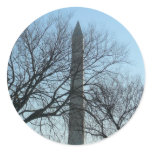 Washington Monument in Winter Sticker