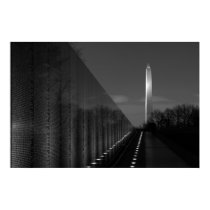 Washington Monument & Vietnam Wall B&W posters by captainifr Washington Monument & Vietnam Wall B&W posters