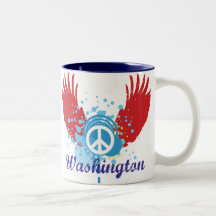 Washington Peace Sign Mug