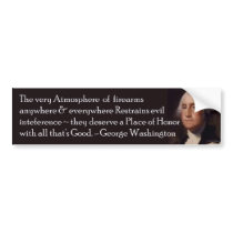 Washington quote on Firearms Bumpersticker bumper stickers