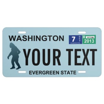 Washington Sasquatch License Plate