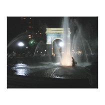 Washington Square Park At Night 2011 Gallery Wrapped Canvas
