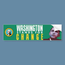 Washington Stands for Change - Bumper Sticker bumper stickers by evarmy98x Washington Stands for Change - Bumper Sticker bumper stickers