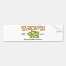 Washington State - Bigfoot Lives! Bumper Stickers