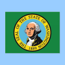 Washington State Flag Postcard by deesbasenjis Washington State Flag Postcard