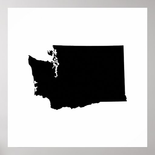 Washington State Outline Poster | Zazzle