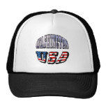 Washington State Picture and USA Text Mesh Hat