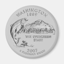 Washington State Quarter Magnet
