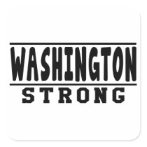 Washington Strong Designs Square Sticker