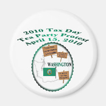 Washington Tax Day Tea Party Protest Fridge Magnets