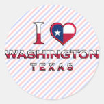 Washington, Texas Round Sticker