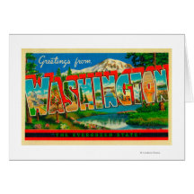 Washington - The Evergreen State Greeting Card