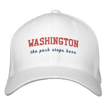 Washington  the puck stops here embroidered hats