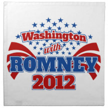 Washington with Romney 2012 Napkin