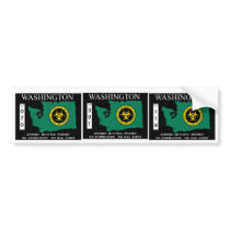Washington Zombie Hunting Permit Bumper Stickers