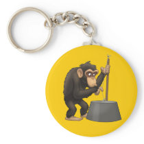 Washtub-Bass-Playin’ Chimp Keychain