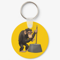 Washtub-Bass-Playin’ Chimp Keychain by stlewis75 Washtub-Bass-Playin’ Chimp Keychain