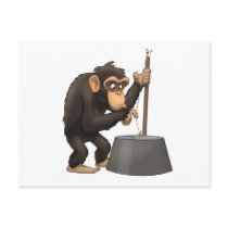 Washtub-Bass-Playin’ Chimp Postcard
