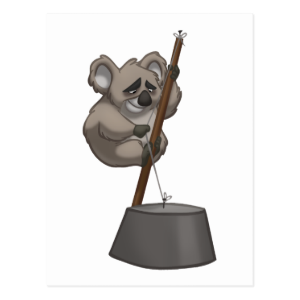 Washtub-Playin’ Koala Postcard