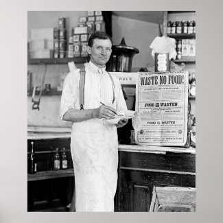 Waste No Food: 1917 print