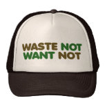 Waste not want not on earth day mesh hat
