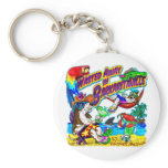 Wasted Away in Barkaritaville Keychain