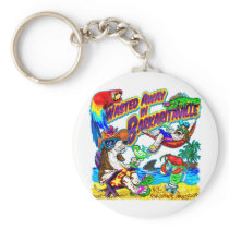 Wasted Away in Barkaritaville Keychain