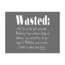 Wasted Definition postcards by FracturedTees Wasted Definition postcards