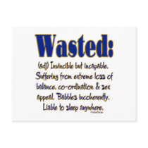 Wasted Definition postcards by FracturedTees Wasted Definition postcards