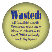 Wasted Definition stickers by FracturedTees Wasted Definition stickers