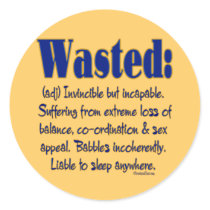 Wasted Definition stickers by FracturedTees Wasted Definition stickers