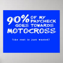 Wasted Money Dirt Bike Motocross Poster