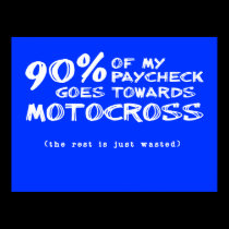 Wasted Money Dirt Bike Motocross Poster posters