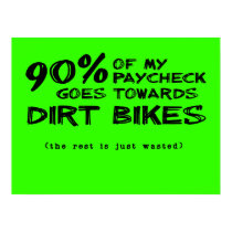 Wasted Money Dirt Bikes Motocross Poster posters
