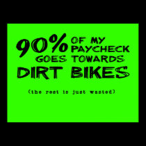 Wasted Money Dirt Bikes Motocross Poster posters