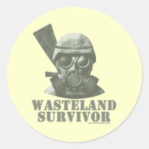 Wasteland Survivor Round Sticker