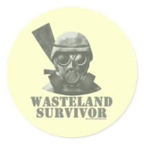 Wasteland Survivor Round Sticker