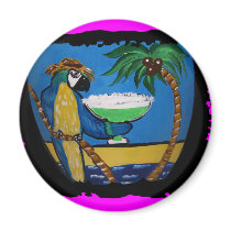Wastin Away Parrots magnets