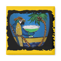 Wastin Away Parrots magnets